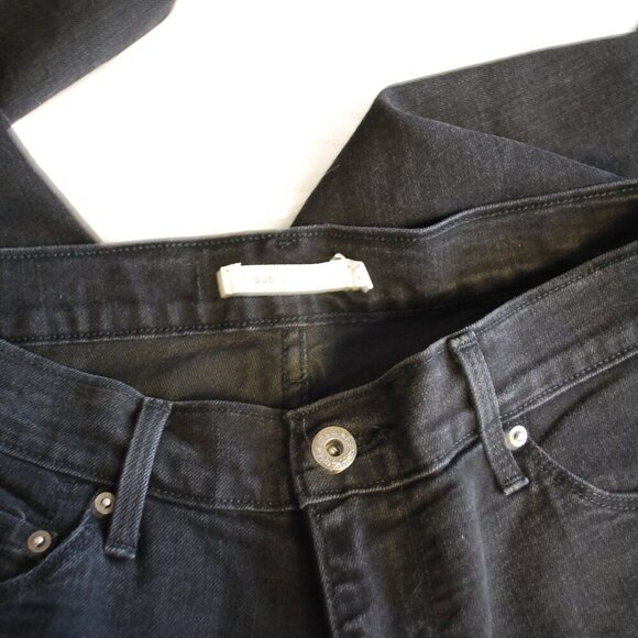 Levis 505 Straight Womens Black Jeans Size 28 (6S) - Picture 6 of 7